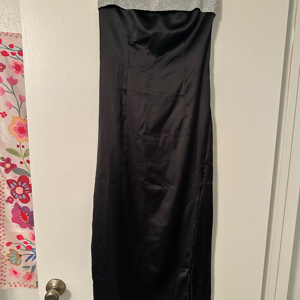 Forever 21 Black Satin Dress